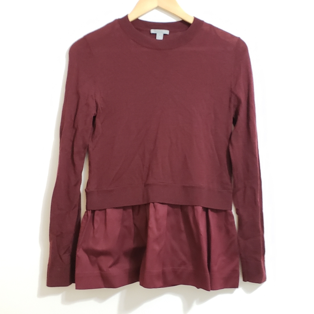 COS Knit Sweater With Pleated Accent At Bottom